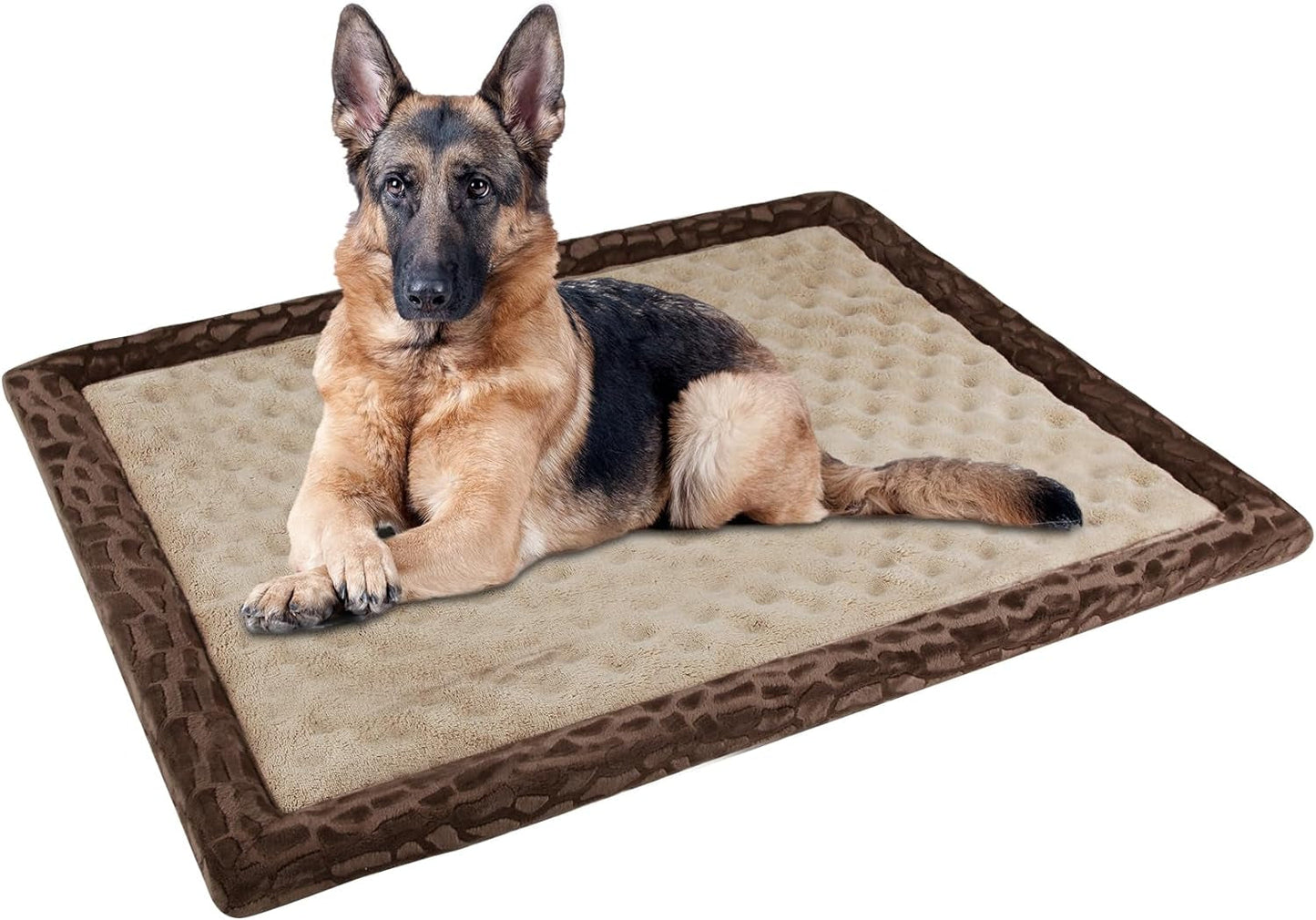 Dog Crate Pad 30X19 Inch Gray Memory Foam Dog Bed Mat for Small Medium Dog Grey Washable Puppy Sleeping Bed anti Slip