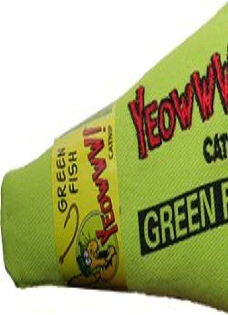 Yeowww Green Fish Catnip Toy