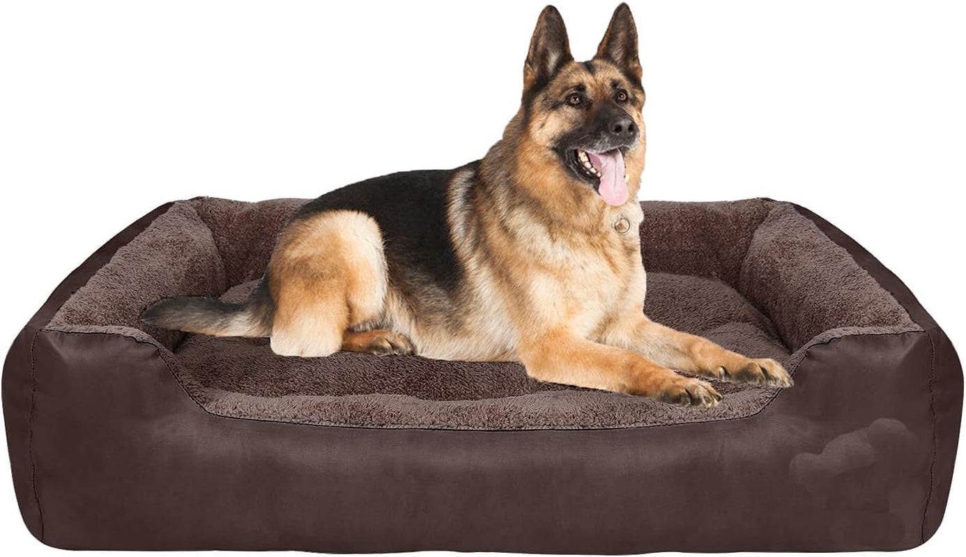 CLOUDZONE Dog Bed for Large Dogs, Large Dog Bed Machine Washable Rectangle Breathable Soft Padding with Nonskid Bottom Pet Bed for Medium and Large Dogs or Multiple