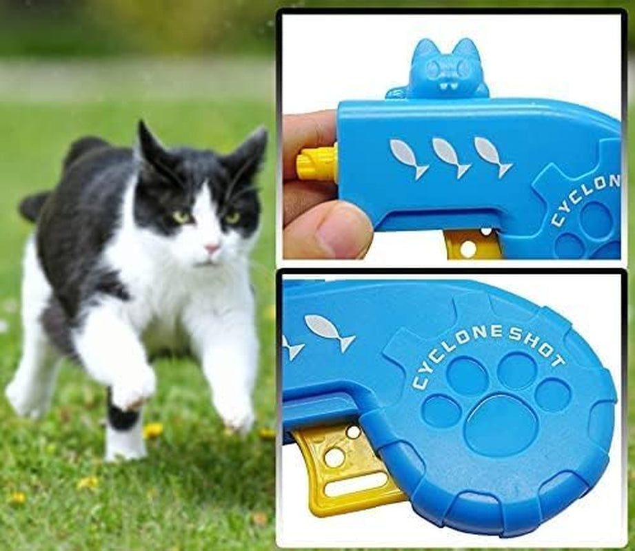 18 Pieces Cat Fetch Toy with Colorful Flying Propellers Set, Cat Playing Tracking Interactive Toys for Kitten Indoor and Outdoor Chasing Training Hunting