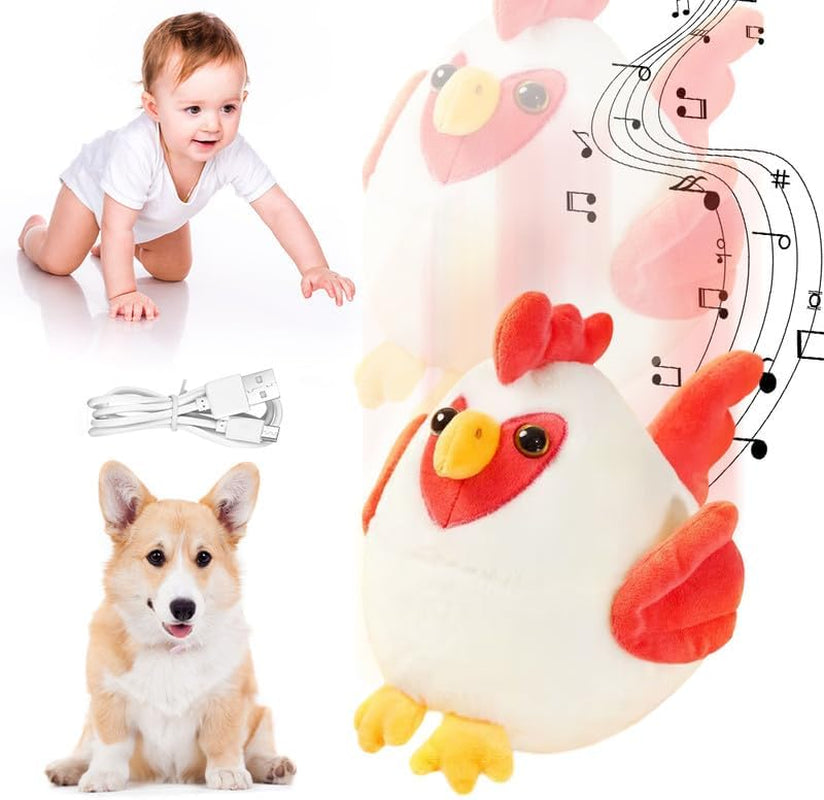 2024 NEW Active Moving Pet Plush Toy, Interactive Dog Toys Squeaky Moving Dog Ball Toy, Washable Cartoon Pig Plush Sound Electronic Dog Toy for Dog, Pets, Cats(E)