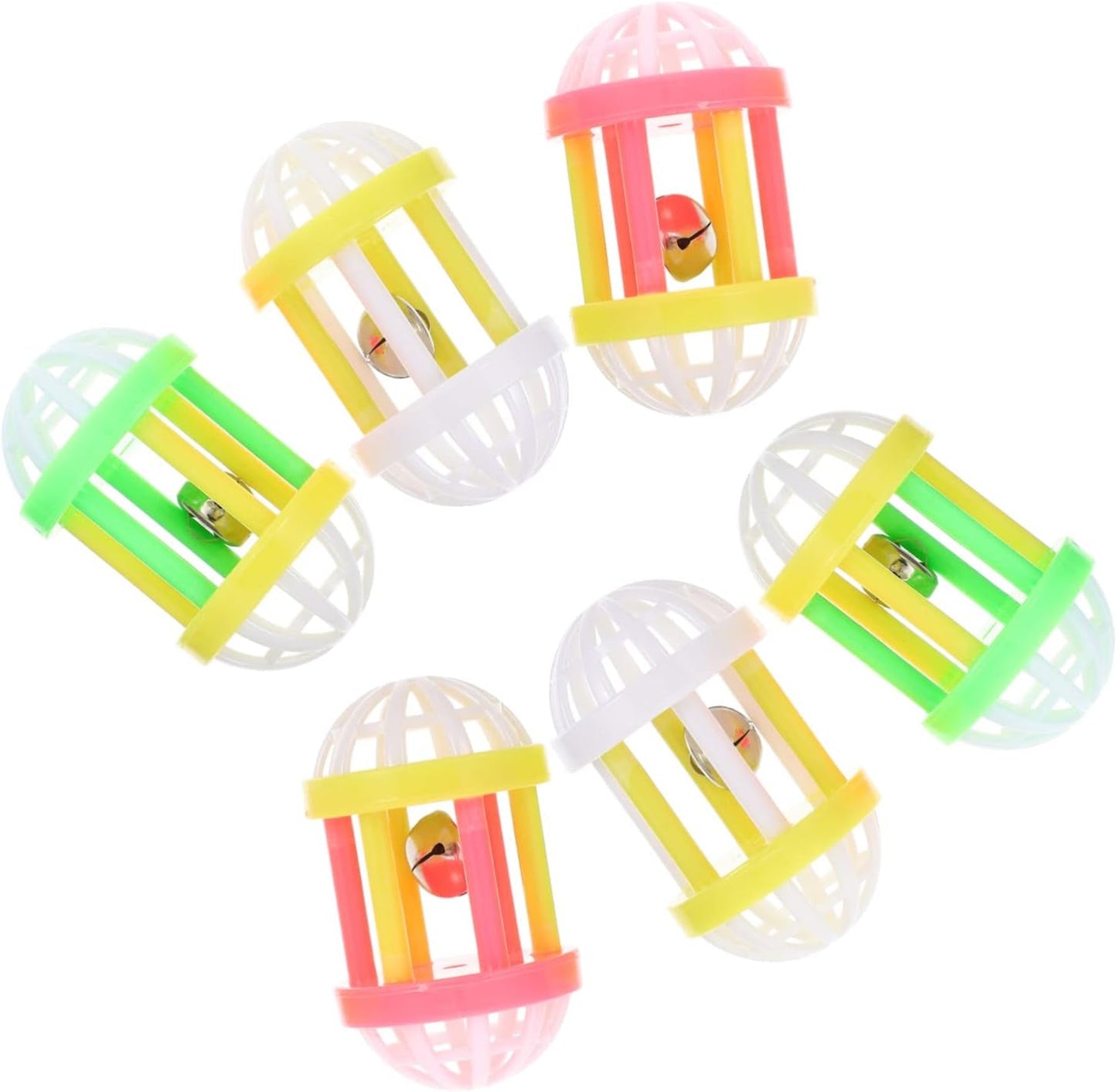 10Pcs Cat Playing Bell Cat Training Ring Bell Jingle Balls for Cats Cat Toy Balls with Bell Jingle Ball Cat Toy Toys for Puppies Wear-Resistant Cat Toy Plastic the Cat Pet Supplies