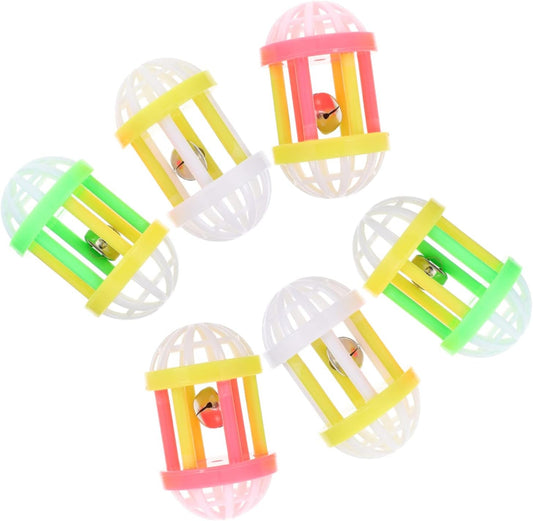 10Pcs Cat Playing Bell Cat Training Ring Bell Jingle Balls for Cats Cat Toy Balls with Bell Jingle Ball Cat Toy Toys for Puppies Wear-Resistant Cat Toy Plastic the Cat Pet Supplies