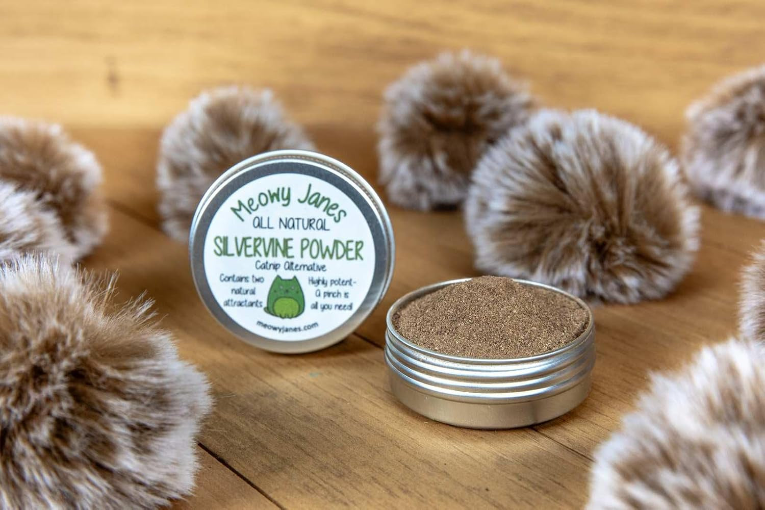 10 Pack Furry Ball | Faux Fur Cat Toys with Silvervine Powder Dry Rub