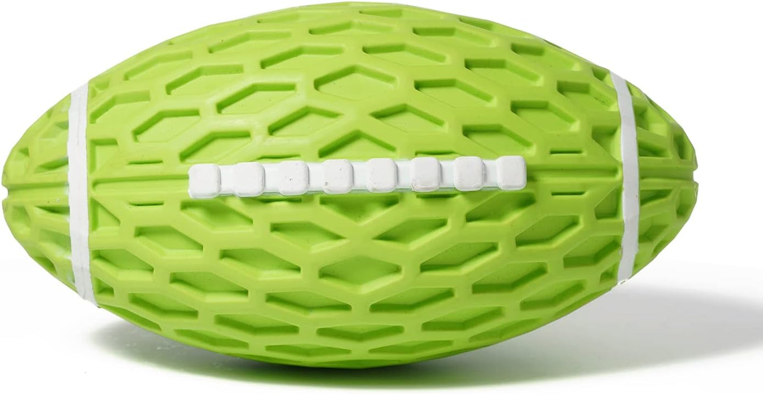 KOL Dog Plush Toys Dog Chew Toys Pet Squeaky Toys with Crinkle Paper, Interactive, Chewing and Durable Toys for Puppy Dogs and Medium Dogs. (Ball Green)