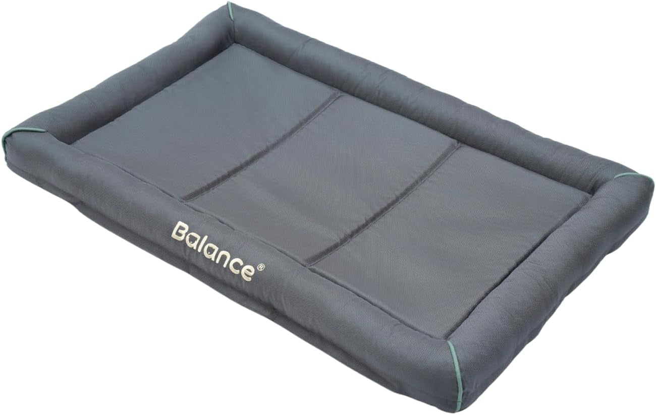 BALANCE Crate Pads for Extra Large Size Dog, Bolster Dog Crate Mat, Water-Resistant Dog Bed Mat Kennel Pad with Non-Slip Bottom