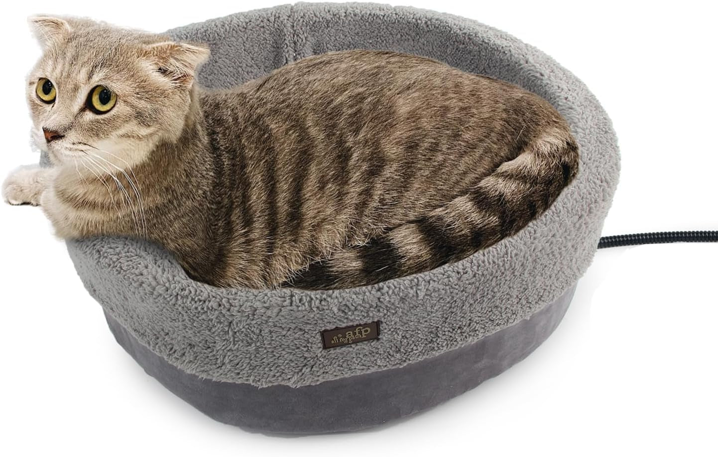 ALL for PAWS Heated Cat Bed Indoor,Microwavable Heating Pads for Pets,Cats and Puppy,Heated Dog Bed,Self Warming Cat Bed with 2 Cozy Covers