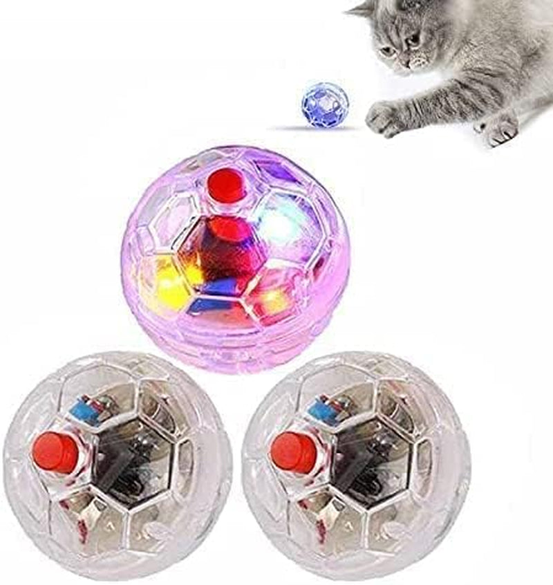 3PCS Glowing Cat Ball, Ghost Hunting Motion Light up Balls Flash Paranormal Equipment Pet Toy Motion