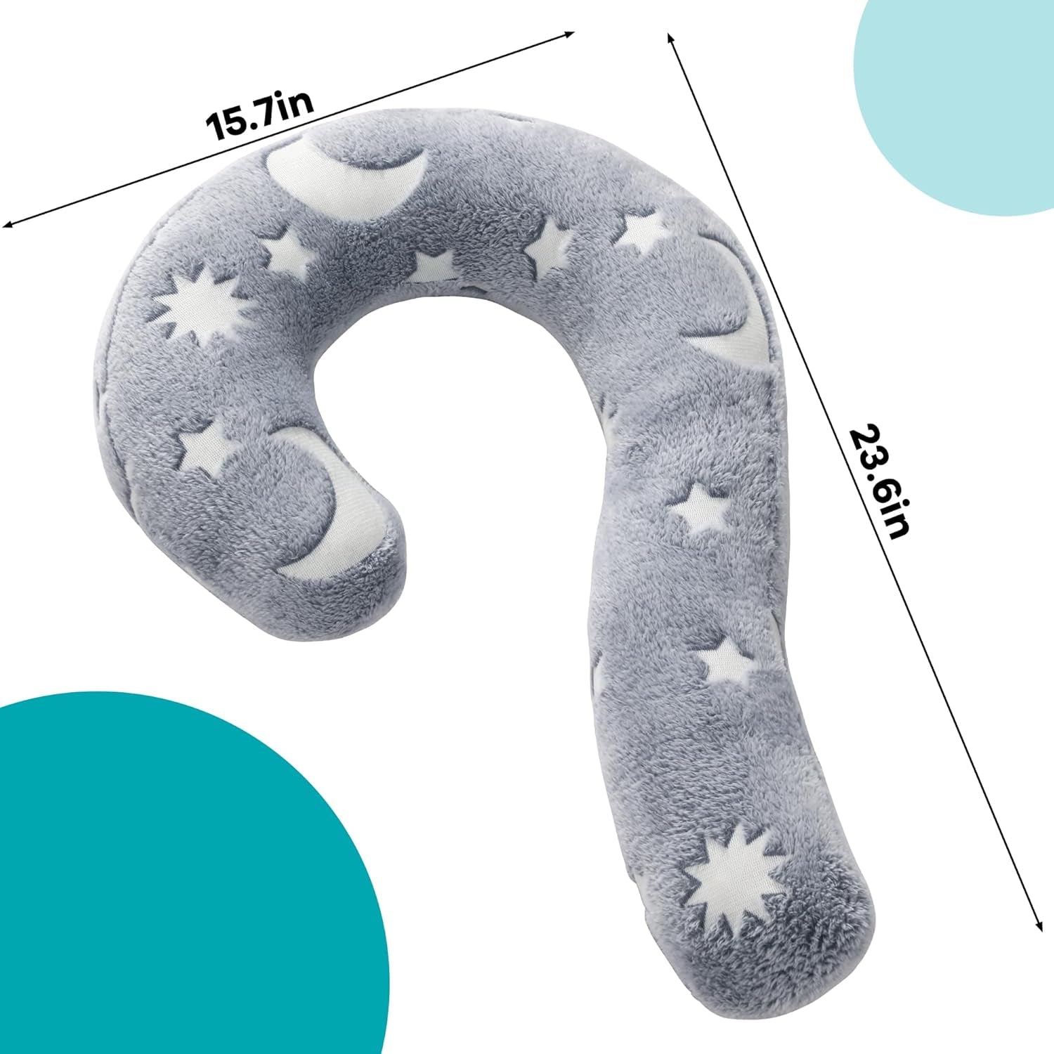 Glow-In-The-Dark Dog Pillow,Question Mark Dog Calming Pillow for Anxiety Relief,Machine Washable Dog & Cat Pillow Training Toy for Joint Relief, Better Sleep