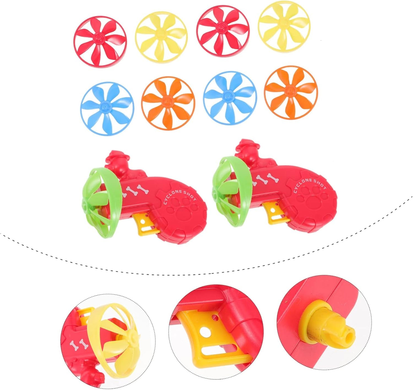 2Pcs Funny Cat Toy Set Flying Saucer Shooter Cat Toy for Boy Toy Disk Launcher Toy Interactive Dog Toy Boys Suits Outdoor Toy Chew Toys for Kids Brain Toy to Rotate Abs Sports Pet