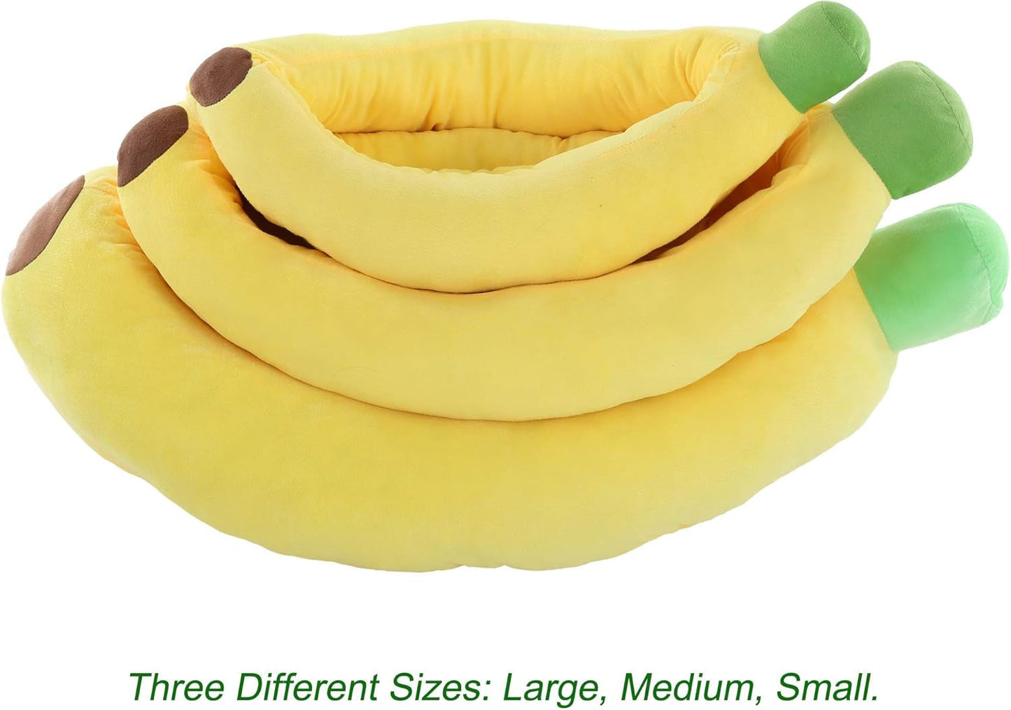 Dog Bed Cat Bed Pet Bed Comfortable and Washable in Banana Shape and Color W/Removable Cushion