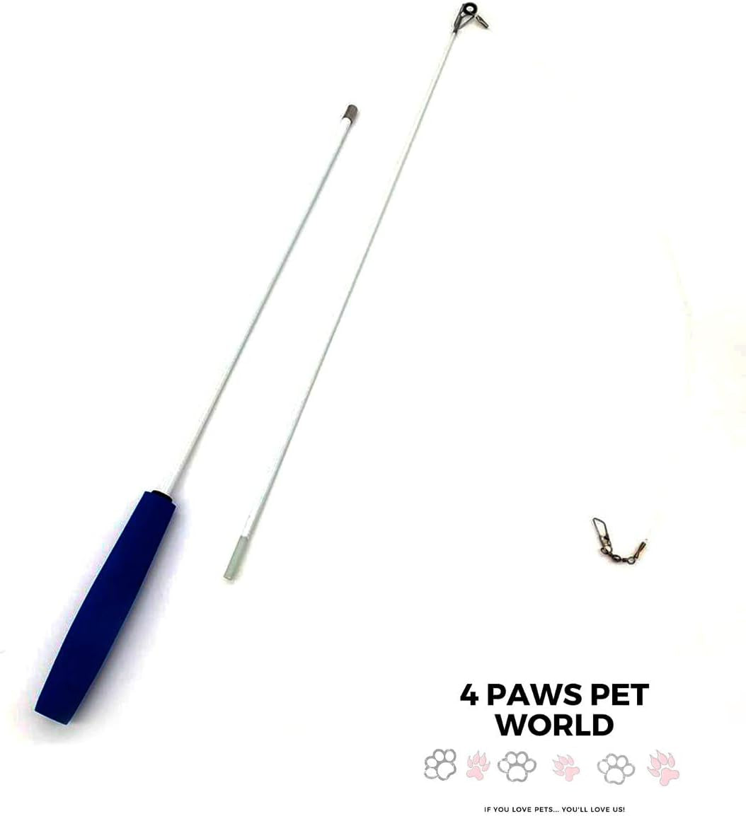 4 Paws Pet World - Cat & Kitten Toys - Feather Cat Teaser Toys - Interactive Feather Refills for Cat Wand Toy.