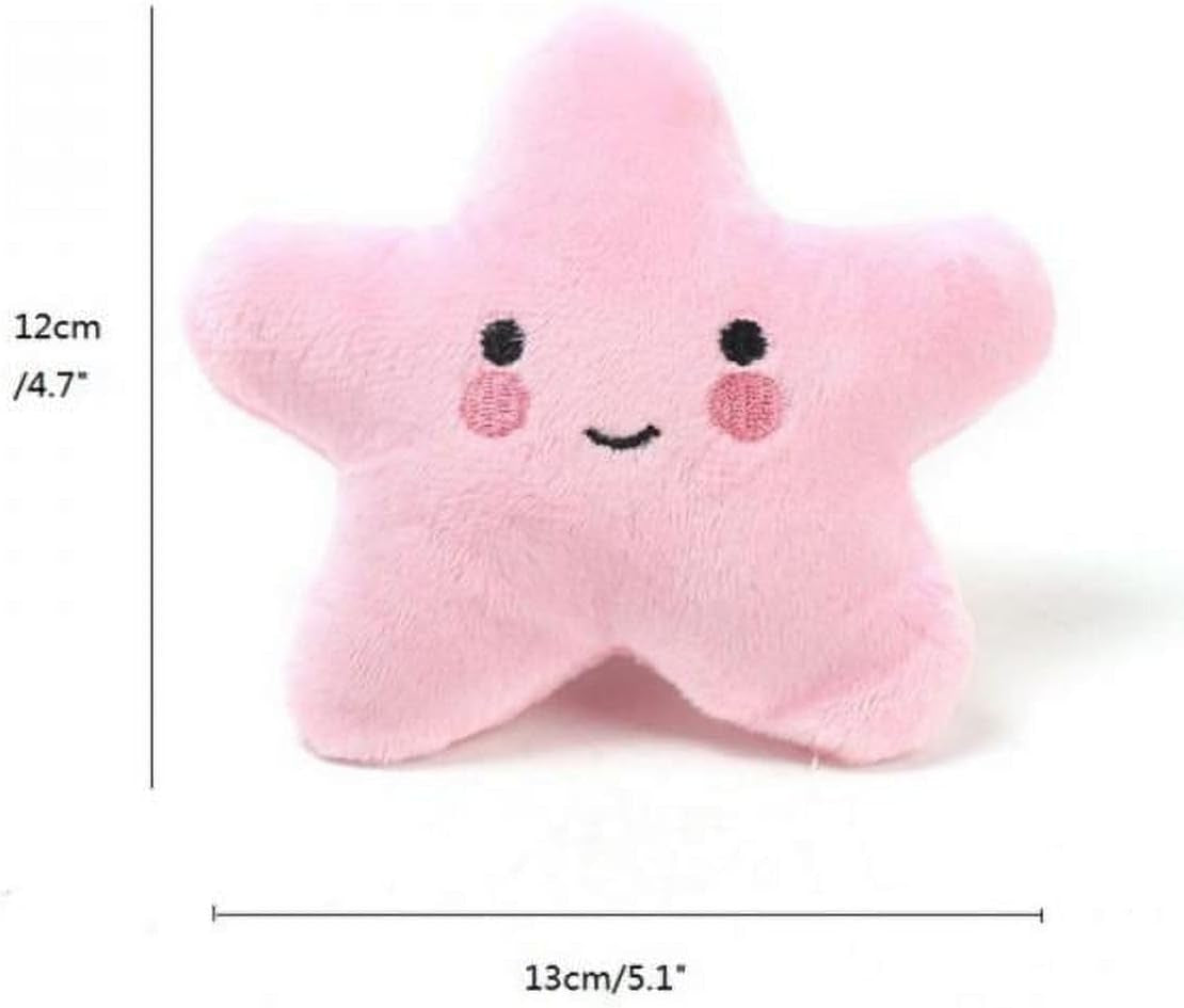 1Pc Pink Weiy Starfish Squeaky Dog Toy,Soft Plush Vocal Dog Plaything Pets Supplies Teddy Bichon,Pink Squeaky Toys/Chew Toys for Medium Large Breed, Dog Squeak Toys, Dogs