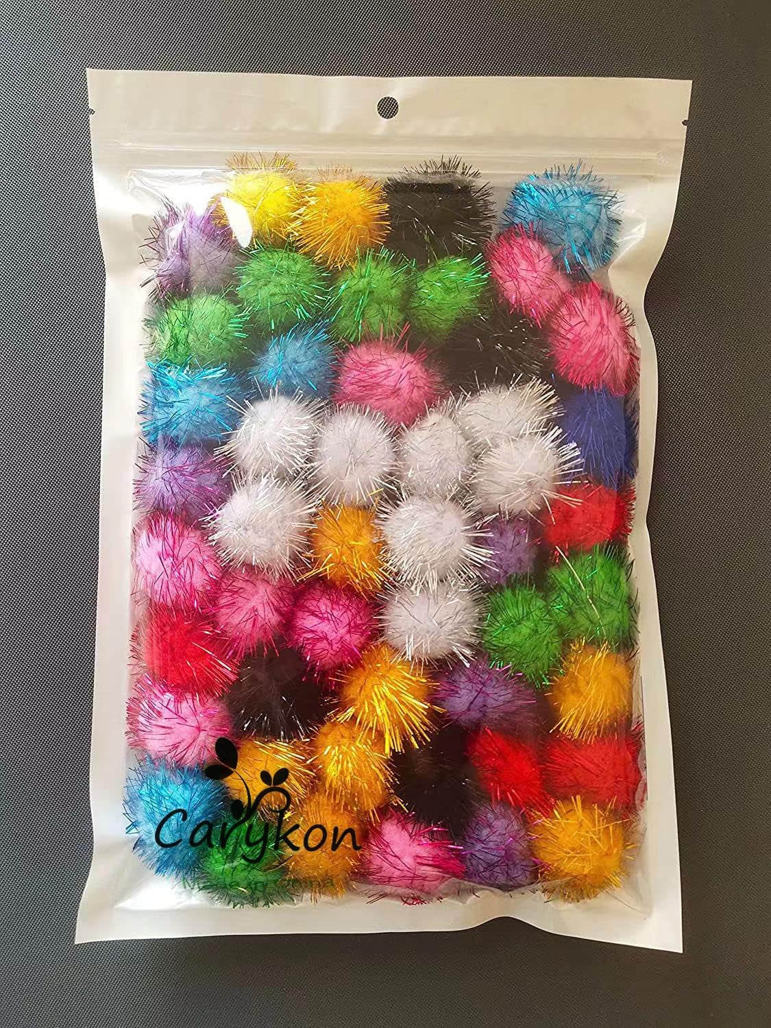 1.5" Sparkle Balls My Cat'S Favorite Toy Pom Pom Balls - 50 Pack