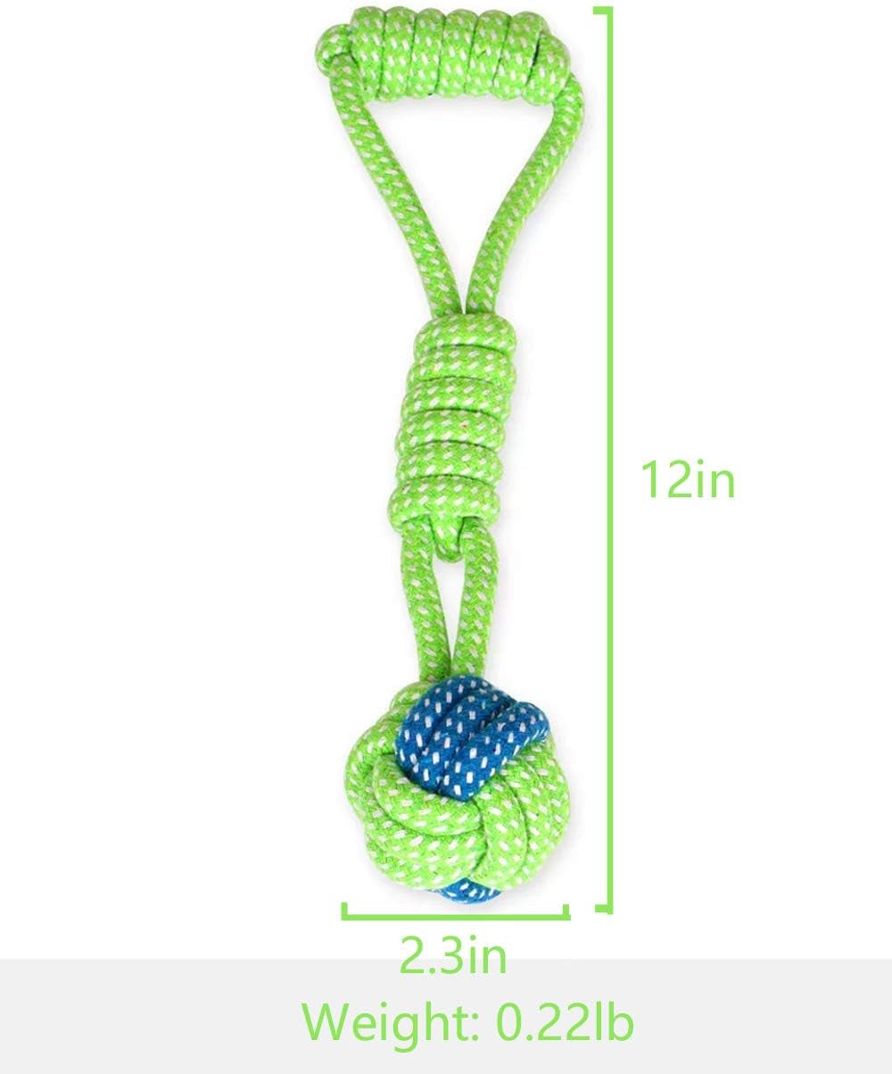 Knotted Woven Pet Dog Toy，Eco-Friendly Cotton Rope Toys, Bite-Resistant Rope Knot Dog Toy，Medium/Small Dogs Toy，Not Suitable for Dogs with Strong Aggressive Chewing