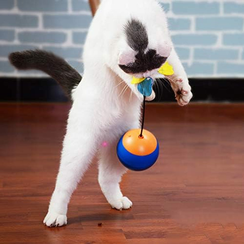 3-In-1 Tumbler Teaser Cat Toy,Cat Teasing Toy,Leakage Food Toy, Food Dispenser Ball Multifunctional Toy for Cats