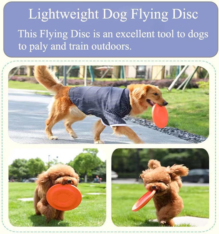 2 Pack Dog Flying Disc,Dog Flying Disc Indestructible,Dog Flyer Dog Toy,Outdoor Training and Play Toy for Both Small and Large Dogs