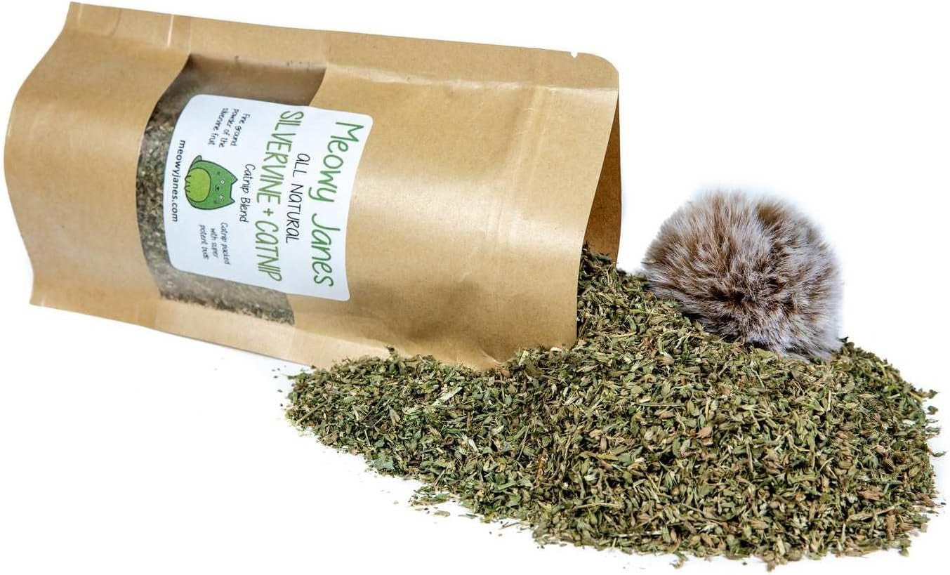 1.5 Cups All Natural Silvervine Catnip Blend with Toy, Value Bag