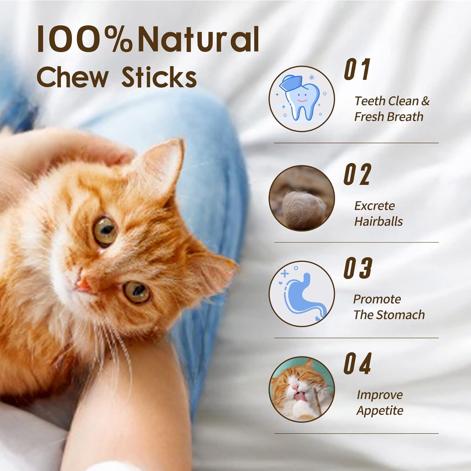 24Pcs/Pack Silvervine Cat Chew Sticks, Natural Cat Toys, Chew Toys for Kittens Kitty Cats, Matatabi Sticks, Teeth Cleaning Toys