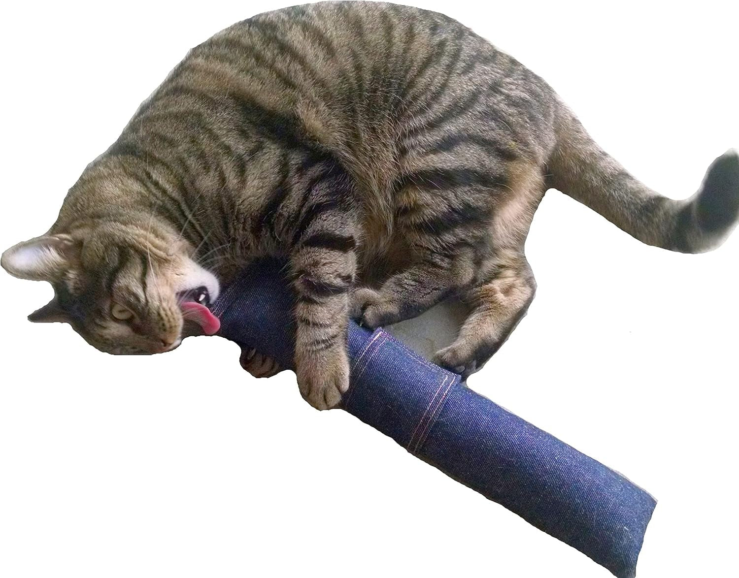 15" Catnip Cat Kicker Toys/Kitty Kick Sticks with (REFILLABLE Catnip Pocket) (Dark Denim) (Kickers Filled with 1 Oz Premium Canadian Catnip)