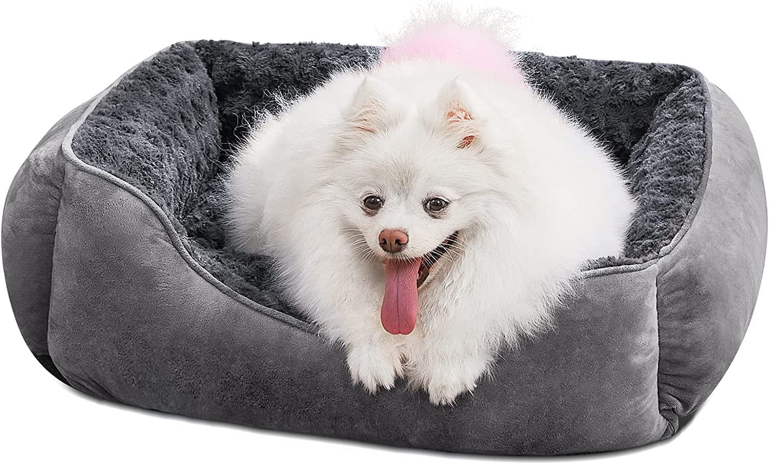 JOEJOY Rectangle Dog Bed for Large Medium Small Dogs Machine Washable Sleeping Sofa Non-Slip Bottom Breathable Soft Puppy Bed Durable Orthopedic Calming Pet Cuddler, Multiple Size, Beige