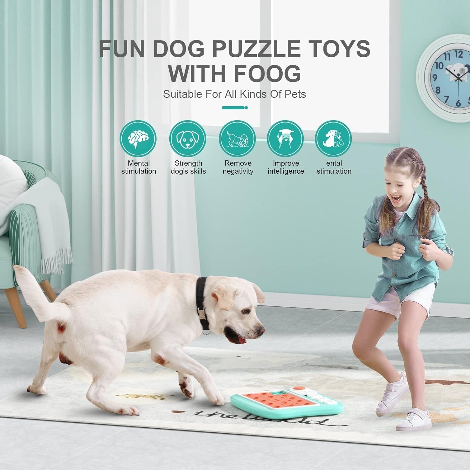 Knitly Dog Puzzle Toys for Large Medium Small Smart Dogs, Interactive Dog Toys for Boredom and Stimulation, Dog Enrichment Toys with Squeak Design，Dog Treat Puzzle Gift for Fun Slow Feeder