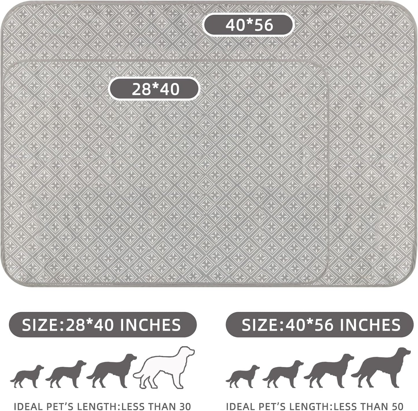 Daysu Reversible Waterproof Dog Blanket for Couch and Dog Bed Cover, Woven Fabric Cat Blanket as Furniture Protector, Soft Plush Sherpa Fleece Pet Blanket for Dogs, Cats, Grey, 40 X 56 Inches