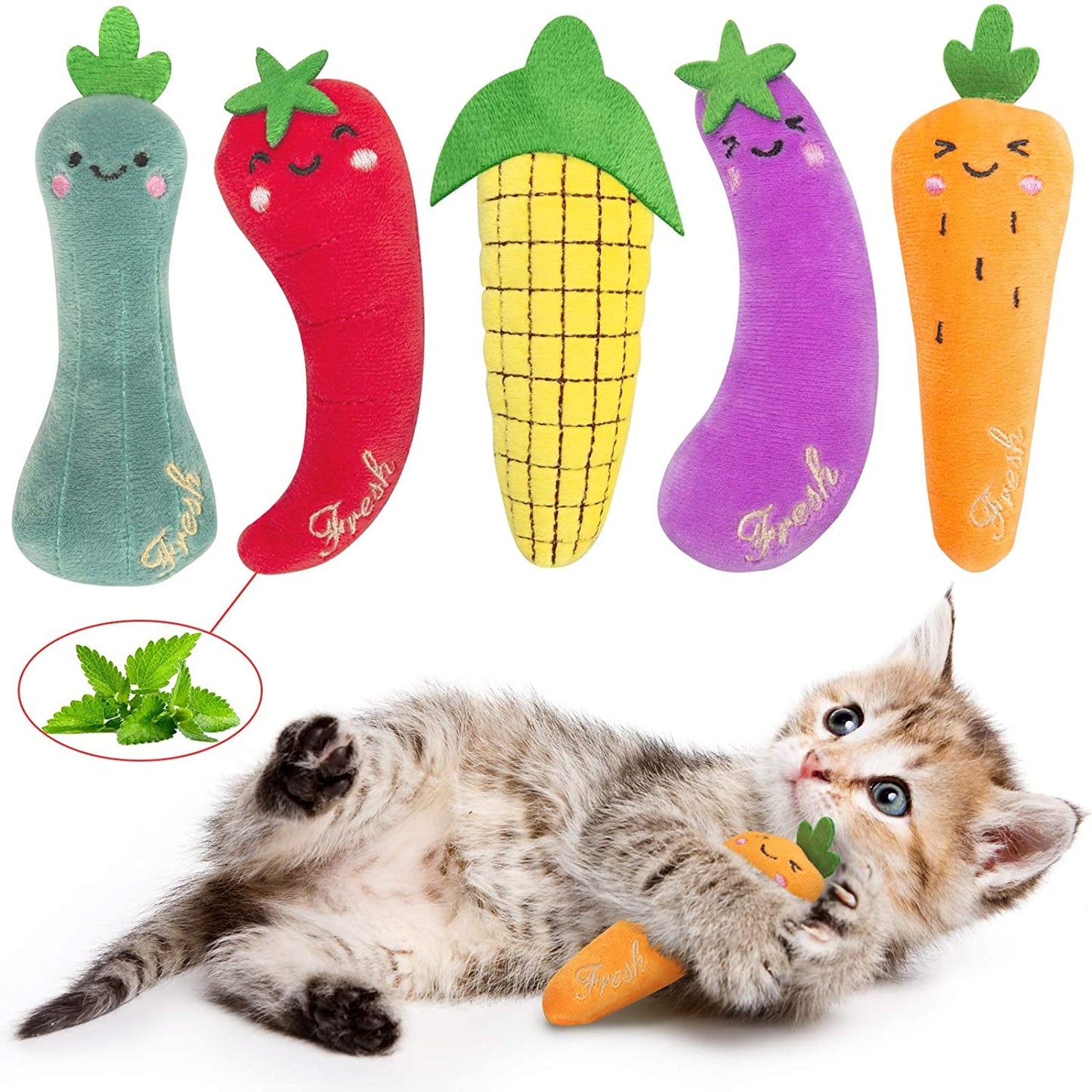 11 Pack Catnip Toys for Cats Kittens Kitty Interactive Cat Chew Toy,