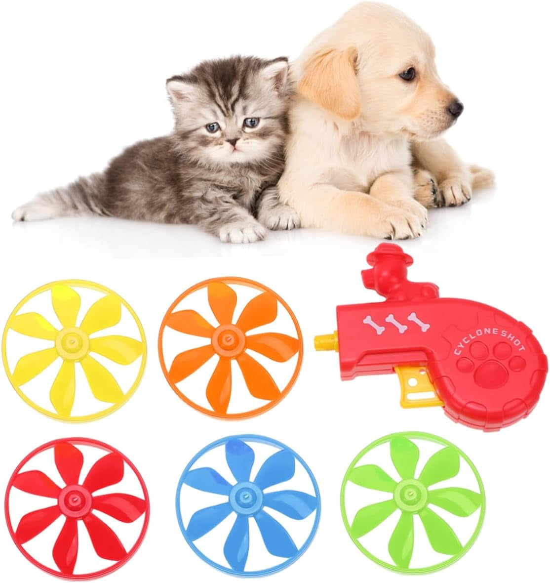 1 Set Interactive Training Dog Toy Kitten Toy Cat Flying Propellers Remote Control Cat Flying Toy for Cats Pet Catch Toy Dog Chasing Toys Child Red Chew