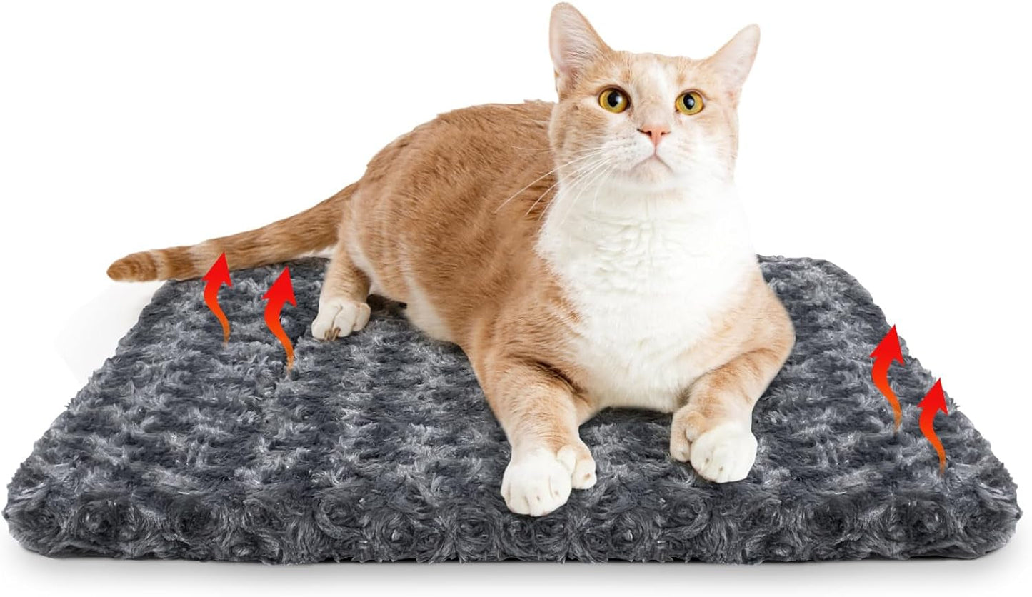 MARUNDA Self Warming Cat Bed,Super Soft Dog Bed Crate Bed Blanket, Self Heating Cat Pad, Thermal Cat and Dog Warming Bed Mat.