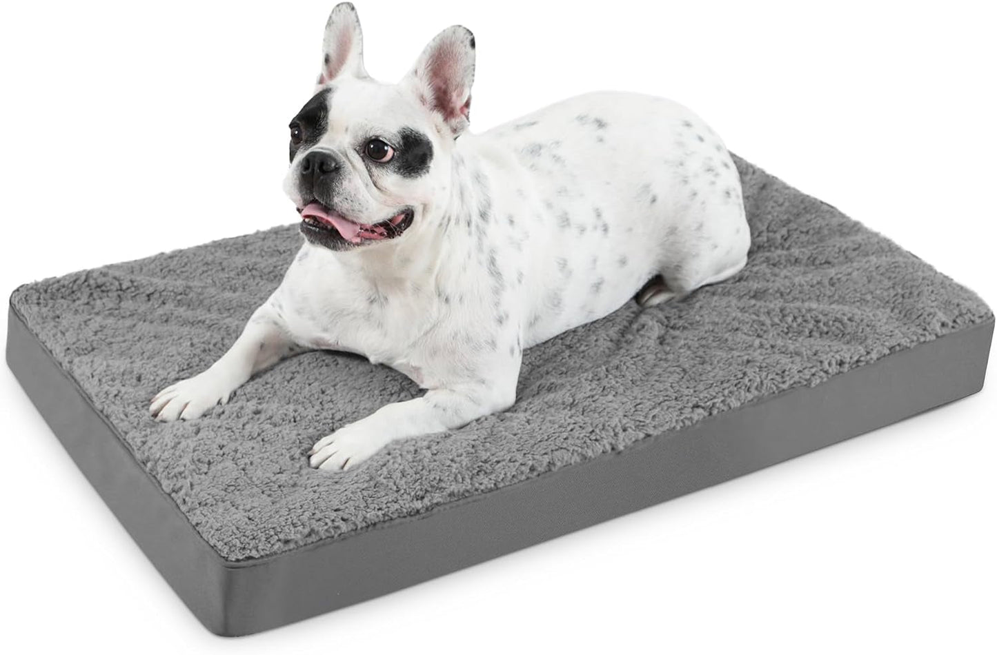 MIHIKK Large Dog Bed with Removable Washable Cover, Orthopedic Dog Crate Bed Large Breed, Waterproof Pet Bed, Big Flat Dog Beds Large Sized Dog Mattress, Dark Gray,36 Inch