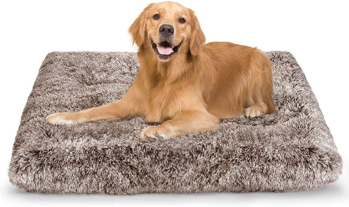 Dog Bed Crate Pad Pet Cushion Crate Mat Puppy Bed for Small Dogs Soft Fluffy Kennel Pad for Dog Crate, Anti-Slip Comfy Small Dog Bed