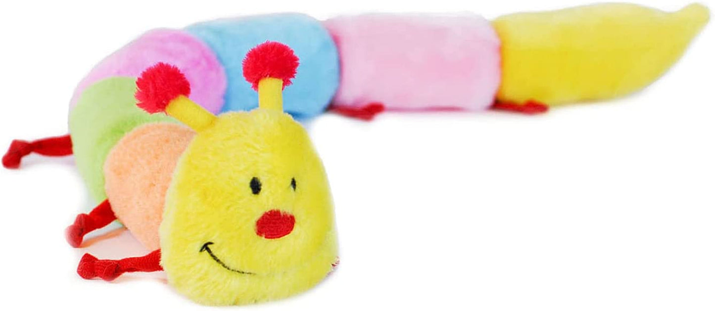 Zippypaws - Colorful Caterpillar Dog Toy, Rainbow Dog Toy with Squeakers, Plush Dog Toys for Aggressive Chewers, Summer Dog Toys, Rainbow Dog Pride Accessories