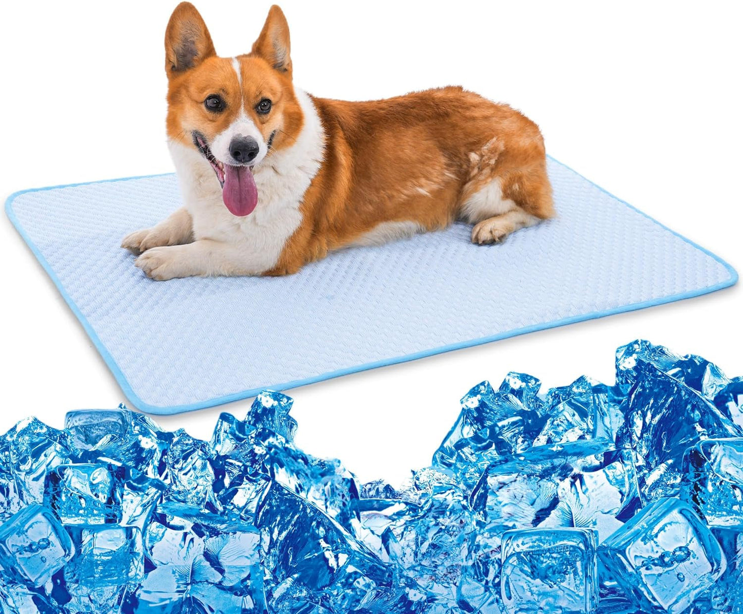 Dog Cooling Mat, Portable Pets Cooling Mat for Pets Family Use, Pets Cooling Pad Durable Machine Washble, Indoor Outdoor Uses in Crate, Kennel, Bed, Sofa or Car (L(40"X28"))