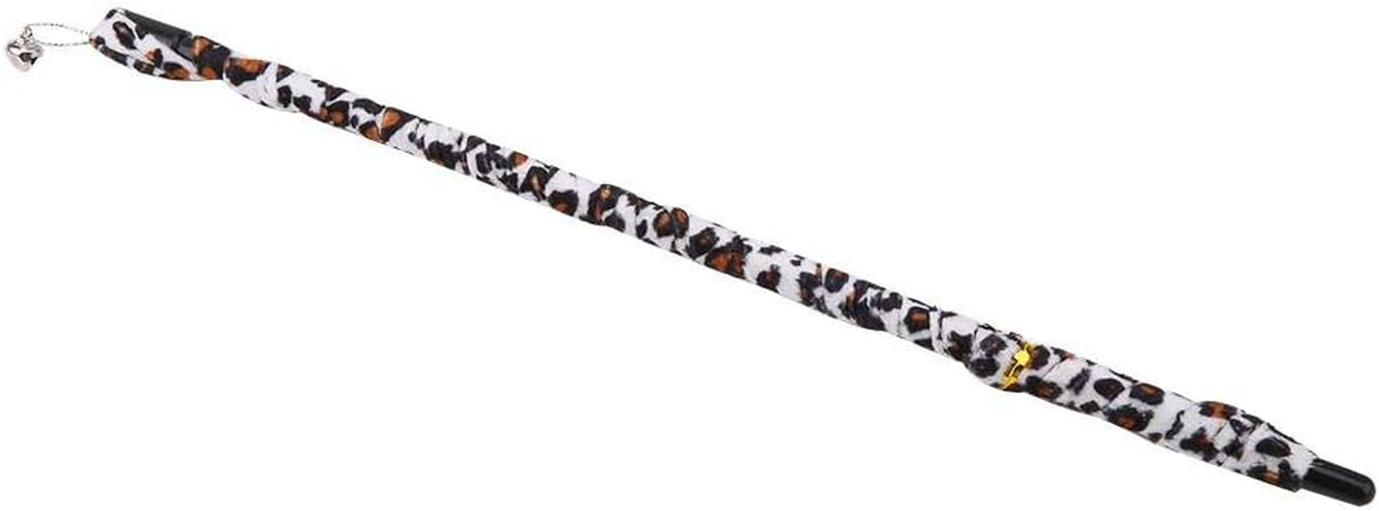 1Pc Cat Funny Toy Teaser Stick Chaser Wand Leopard Print Tail with Bell Interactive Wand String Toy