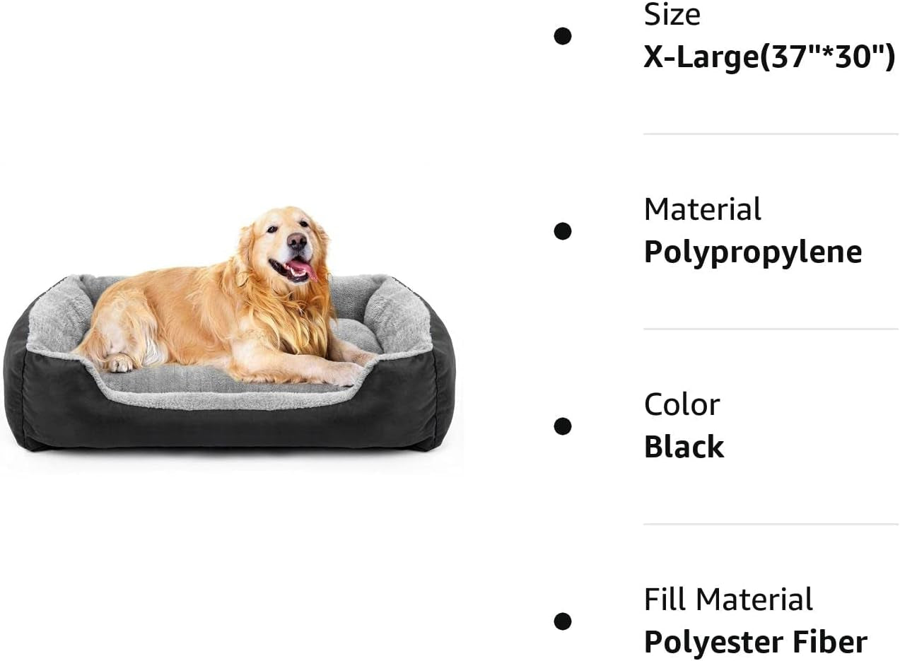 Dog Beds for Large Dogs, Washable Pet Bed Mattress Comfortable, Warming Rectangle Bed for Medium and Large Dogs, Cat Pets