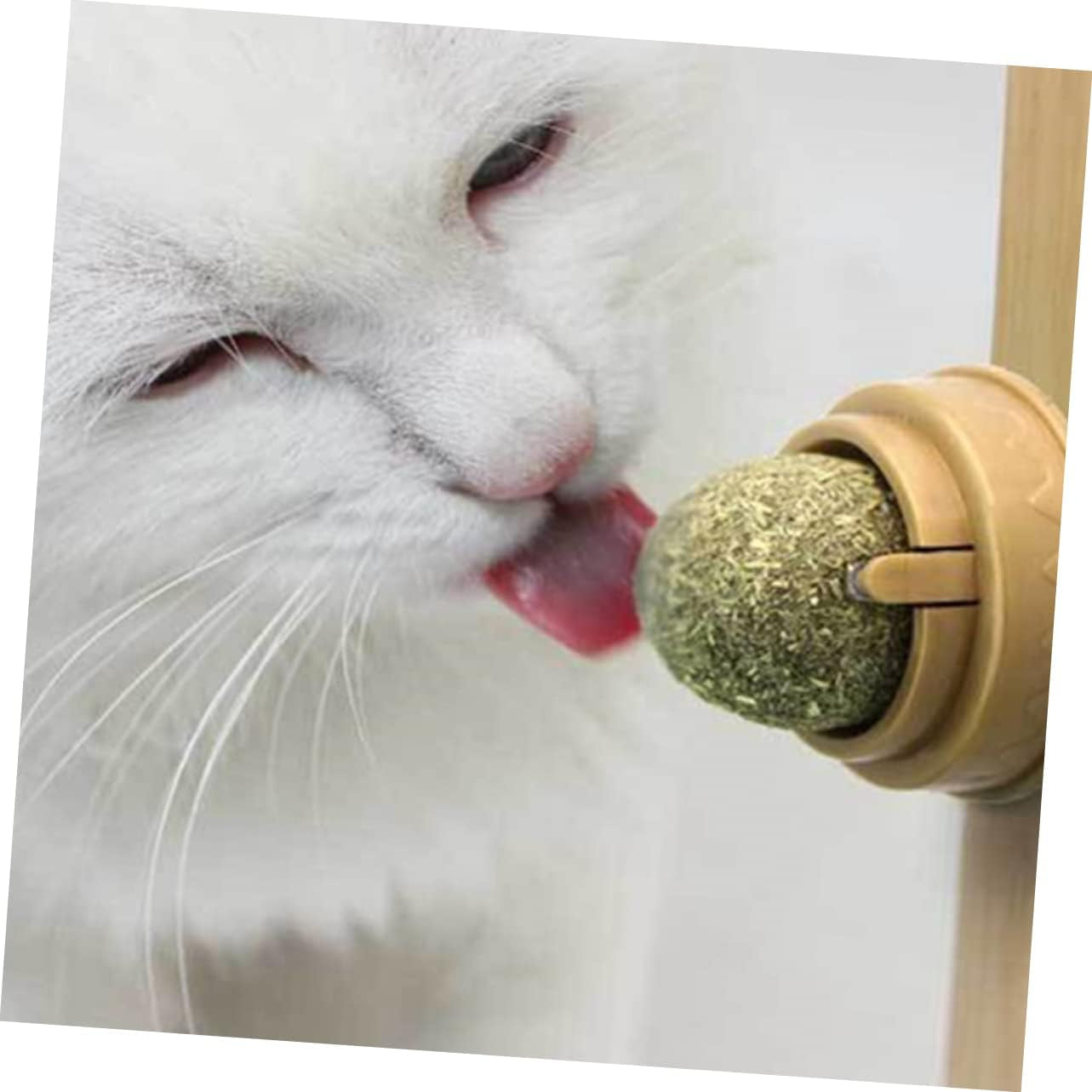 3Pcs Catnip Silvervine Ball: Cat Snacks Silvervine Lollipop Toy Rotate Cat Digestion Promoter Cat Treat Ball for Cats Licks Teeth Clean