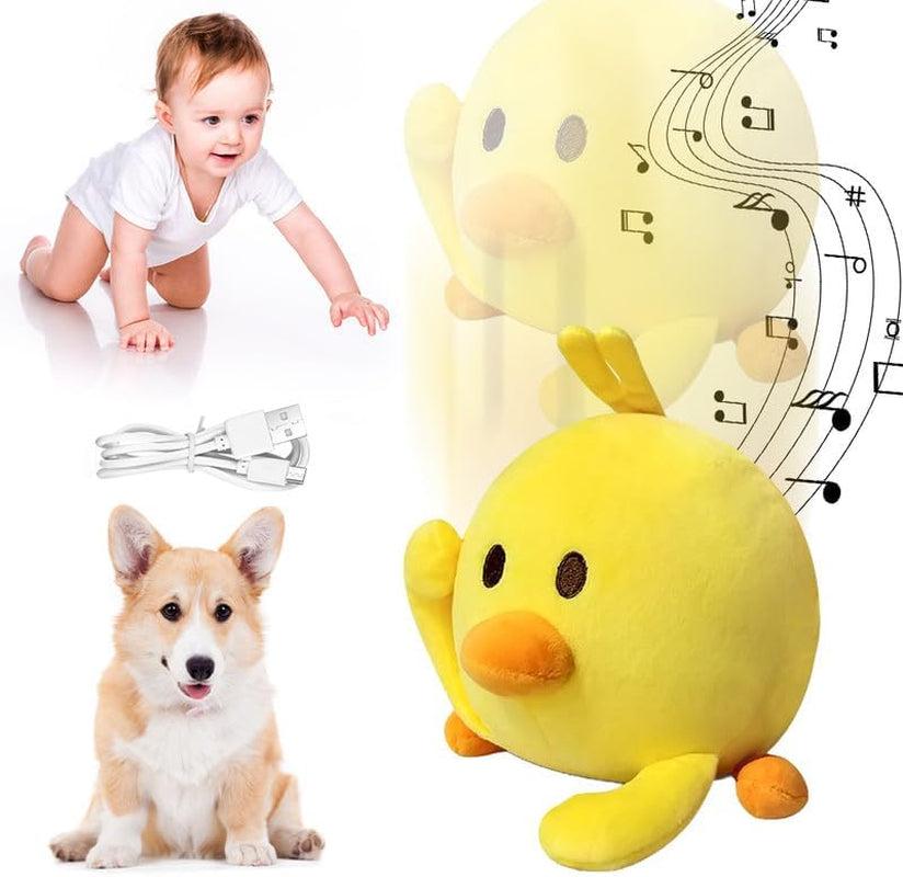 2024 NEW Active Moving Pet Plush Toy, Interactive Dog Toys Squeaky Moving Dog Ball Toy, Washable Cartoon Pig Plush Sound Electronic Dog Toy for Dog, Pets, Cats(E)