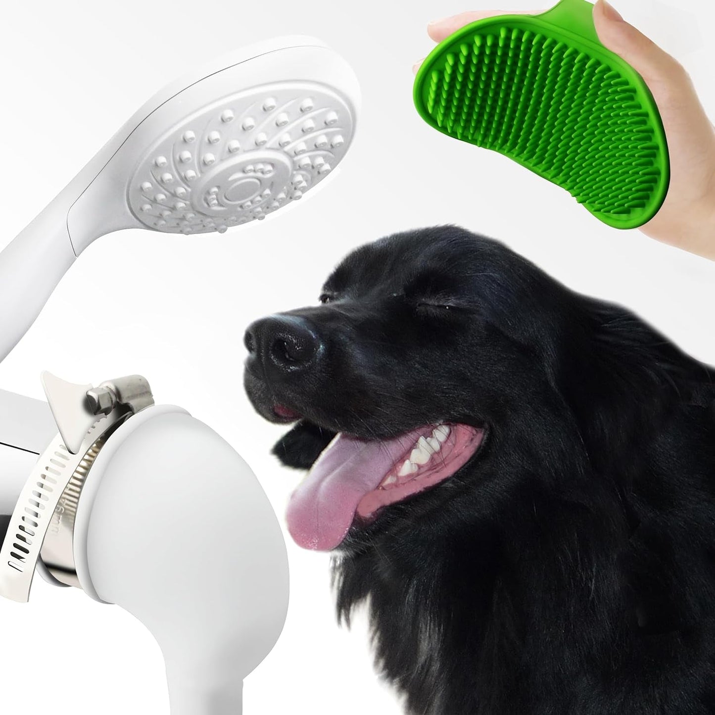 YOO.MEE Pets Bathtub Spout Sprayer Fits Tub Spouts without Diverter, Ideal for Showering Pets, Bathing Child, Rinsing Hair, Cleaning Tub and Floor, Portable and Convenience