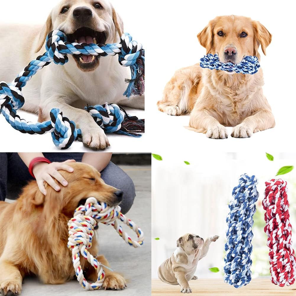 10Pcs Dog Rope Toy for Aggressive Chewers Dog Chew Toys for Small Dogs Puppy Teething