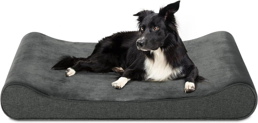 Large Dog Bed Mat, 36"X24"X5.5", Velvet Material, Waterproof Lining, Non-Slip Base