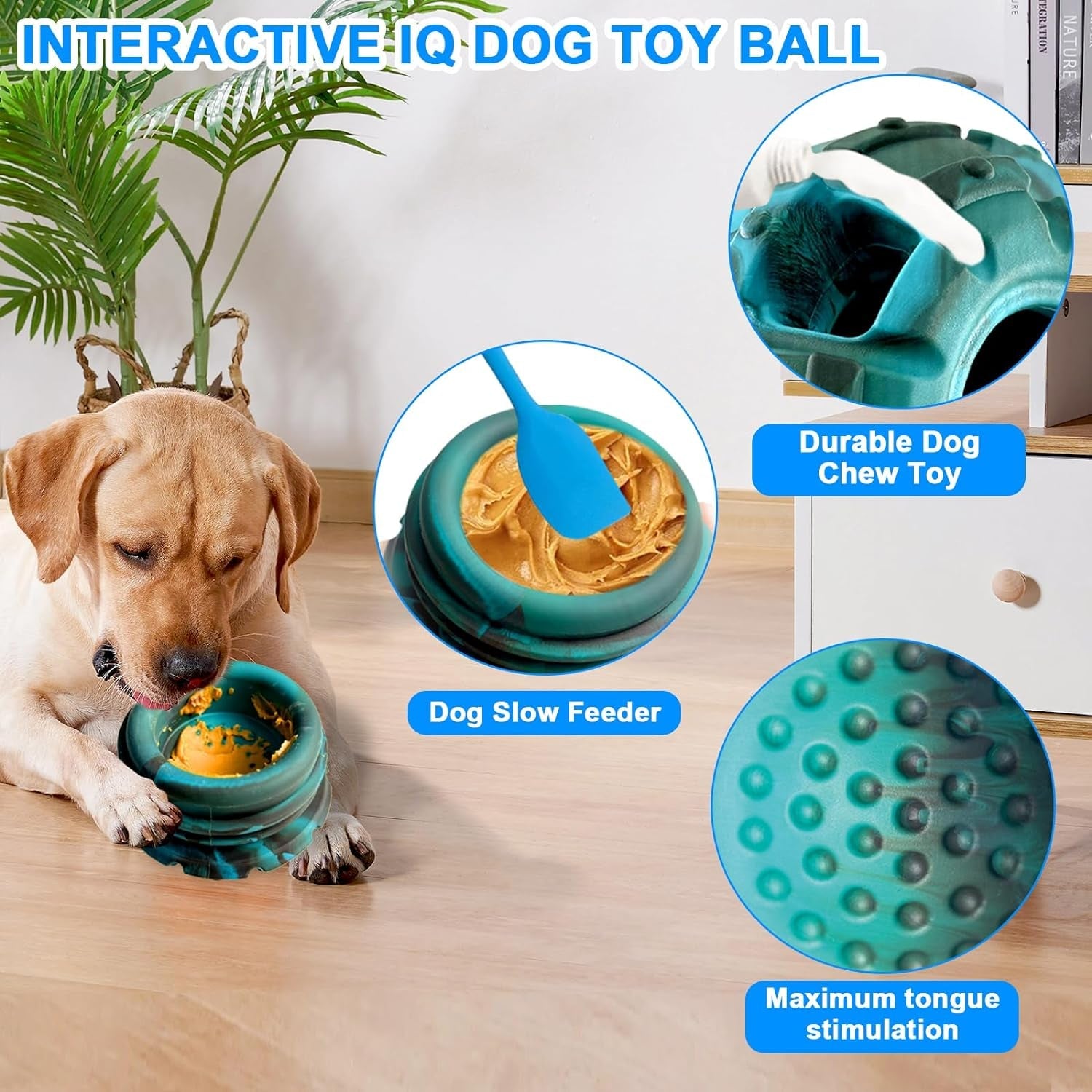 Yipetor Dog Toy, Pupsicle, Treat Dispensing Dog Toy, Large Chew Toy, Freezable Fillable Rubber Dog Toys, I Reduces Anxiety I Dog Treat Dispenser I Easy to Clean, Interactive Dog Puzzle Play Toy Set