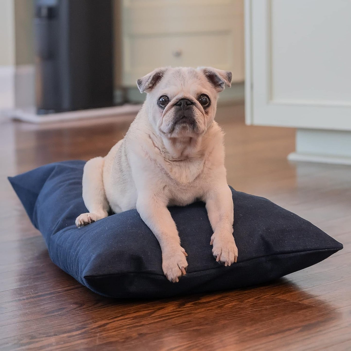 Mayfield Denim Large Dog Bed Cover - Zippered Duvet for Pet Bed - Extra Protection for Dog Bed Mattress or DIY Pet Bed with Pillows and Stuffing - Indigo - Made in USA Dog Bed Cover Only