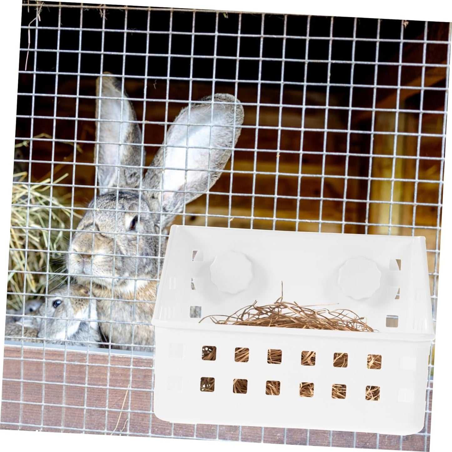 Yardwe 2Pcs Pet Hay Rack Grass Storage Holder Suspending Holder Grass Rack Rabbit Feeders for Cages Hamster Accessories Small Animal Feeder Rabbit Accessory Grass Holder Bunny Feeders