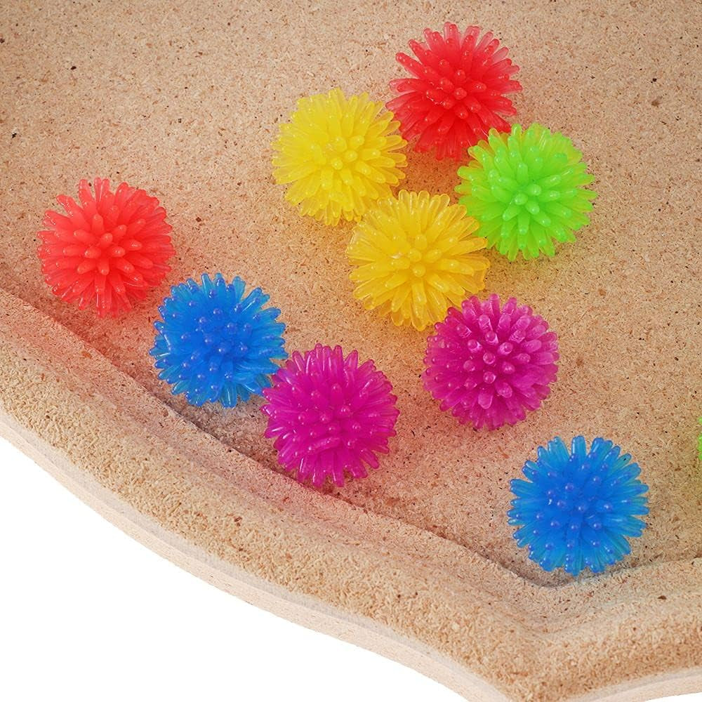 10Pcs Cat Chew Toy Soft Rubber Spike Ball Colorful Chew Throw Mini Porcupine Balls Small Spikey Cat Ball Toys