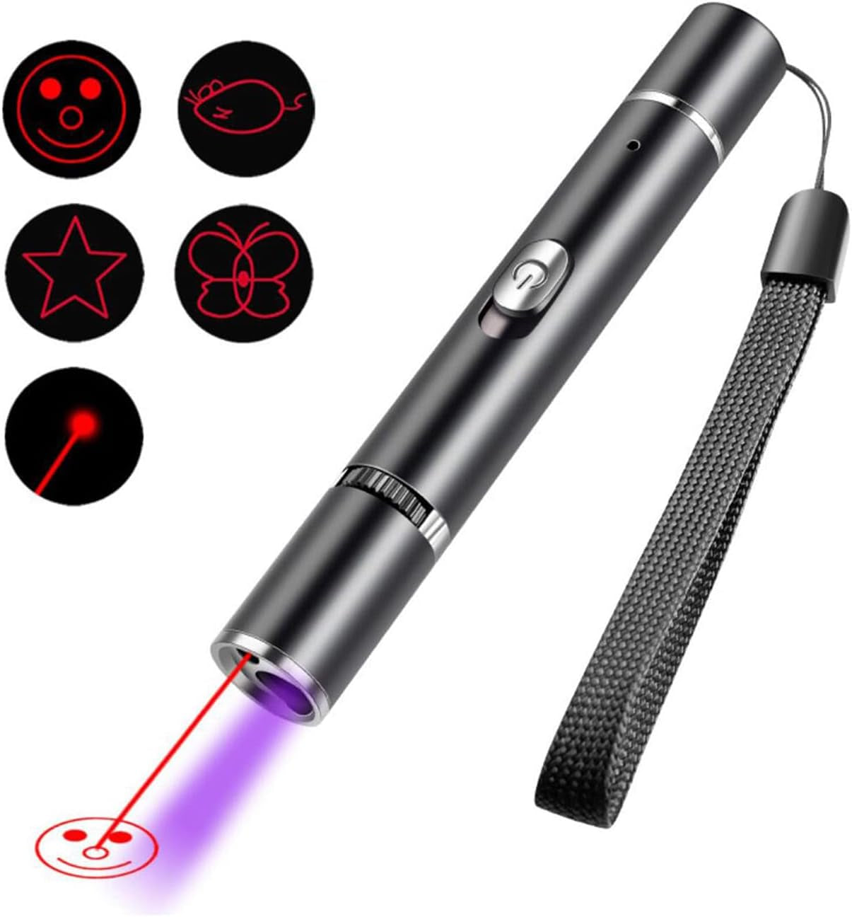 2 Pcs Cat Toys Lazer Pointer Cat Toys Interactive for Indoor Red Laser Pointer for Dogs Pet Red Light Laser Remote Control Teaching USB Flashlight Rechargeable(2 Pcs Pack, 2 Pcs Pack)