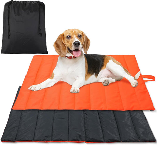 2 Pack Outdoor Dog Bed, Waterproof Camping Dog Bed Foldable Travel Pet Mat Odor Resistant Pet Cooling Pad with Storage Bag Easy to Clean and Machine Washable 28 X 40 Inch for Dog and Cat