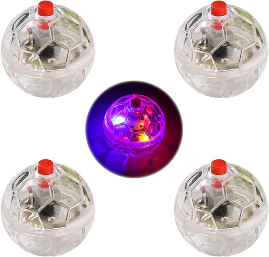 4 Pieces Ghost Hunting Cat Ball Multi-Color Flash LED Glowing Interactive Ball Pet Toys for Dog Cat Animals Activity