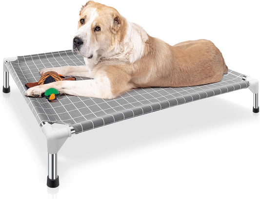 Elevated Dog Bed Pet Cot - Dog Cots Beds for Large Dogs | Detachable Raised Cat Dog Pet Bed for Large Dogs