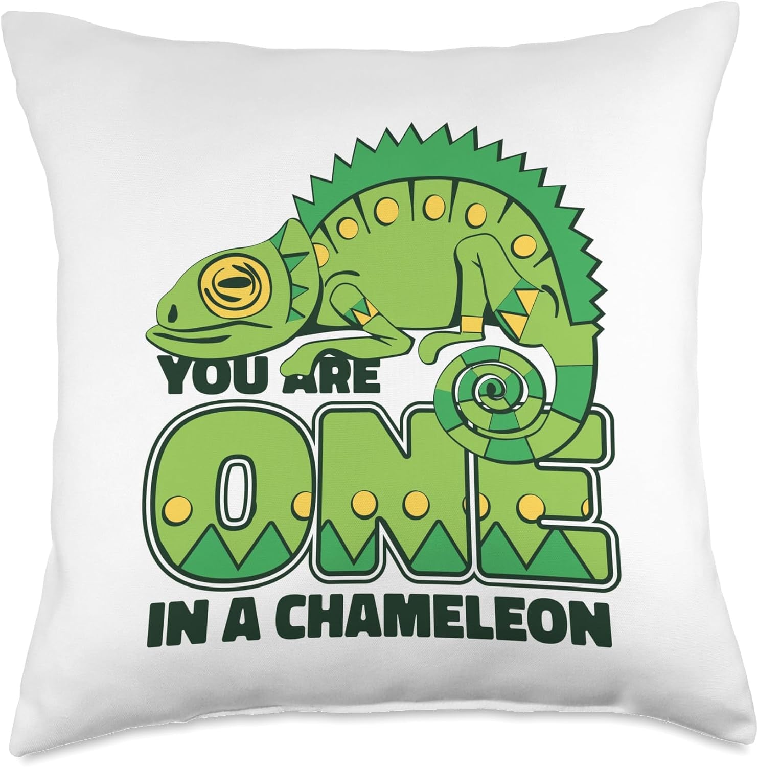 You Are One Panther Veiled Lover Chameleon Throw Pillow, 16X16, Multicolor